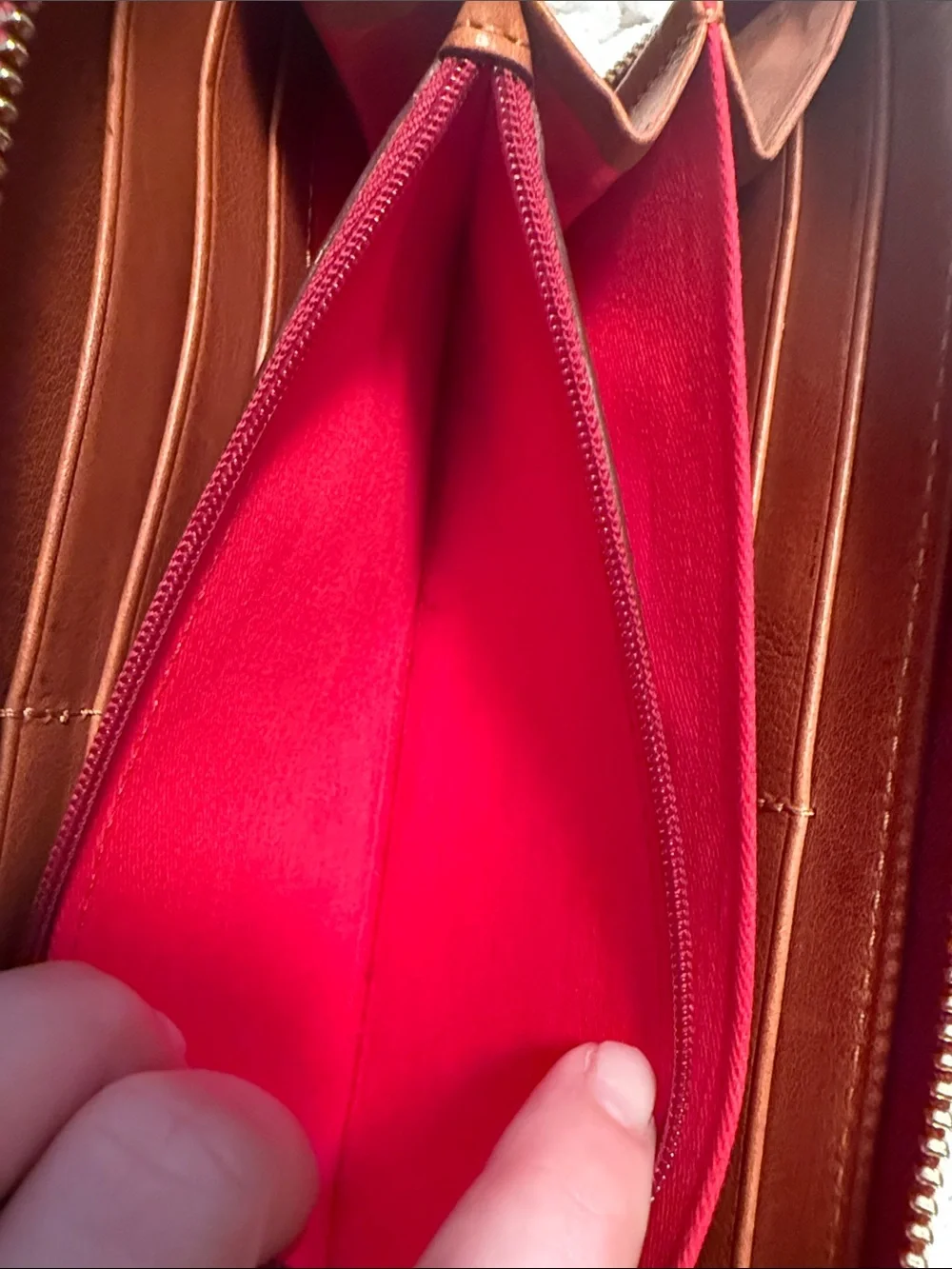 Dooney & Bourke Brown Zip-Around Leather Wallet
